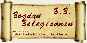Bogdan Belegišanin vizit kartica